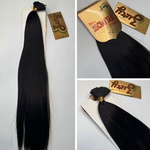 26 In Zury Micro Yaky Perm – 100% Human Hair Bulk | Black Straight Yaki Texture